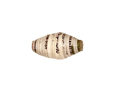 African Paper (ivory, olive, w/black & red) Rice 20x10-11mm