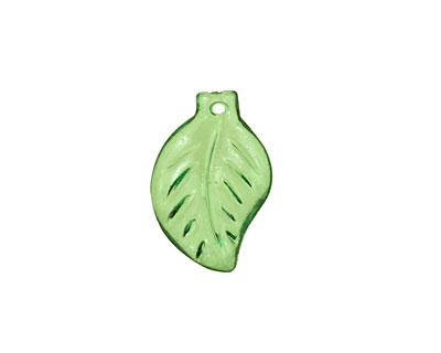 Lucite Transparent Bottle Mini Birch Leaf 12x18mm