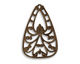 Vintaj Natural Brass Filigree Decor Pendant 21x34mm