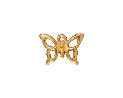 TierraCast Gold (plated) Petro Butterfly Charm 15x19mm