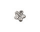 Rustic Charms Sterling Silver Flower 2-Hole Button 14mm