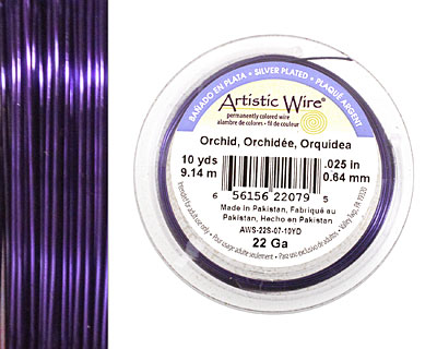 Artistic Wire Silver Plated Orchid 22 gauge, 10 yards