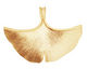 Ezel Findings Gold (plated) Ginkgo Leaf Pendant 40x30mm