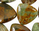 Petrified Green Opal Triangle 25mm