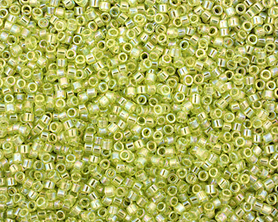 TOHO Transparent Rainbow Lime Green Treasure #1 Seed Bead