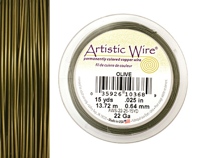 Artistic Wire Olive 22 gauge, 15 yards
