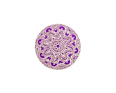 Lillypilly Purple Lace Anodized Aluminum Disc 19mm, 24 gauge