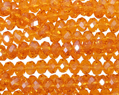 Hyacinth Crystal Faceted Rondelle 6mm
