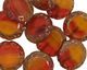 Czech Glass Harvest Tribal Coin 16mm