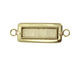 Brass Lipped Narrow Rectangle Bezel Link 12x36mm