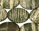 Green Zebra Jasper Flat Oval 25x18mm