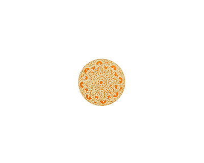 Lillypilly Orange Lace Anodized Aluminum Disc 11mm, 24 gauge