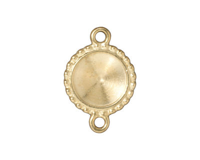 TierraCast Gold (plated) Twisted Round Frame Link 24x16mm