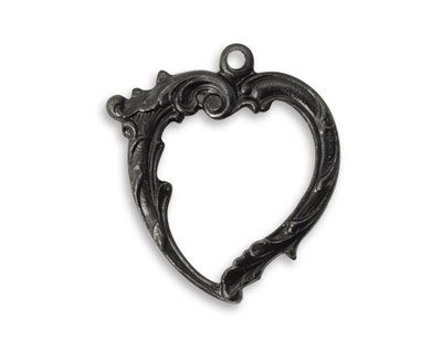 Vintaj Arte Metal Heart Circlet Pendant 25x27mm