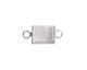 Silver (plated) Rectangle Bezel Link 21x16mm