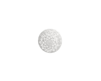 Lillypilly Silver Dahlia Anodized Aluminum Disc 11mm, 22 gauge