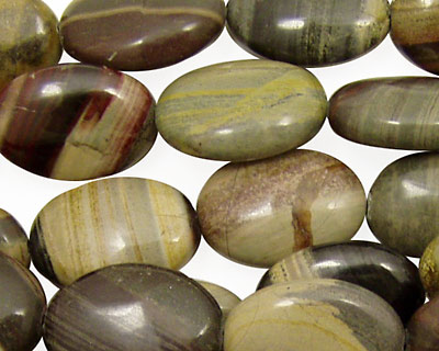 Silver Creek Jasper Flat Oval 18x13mm