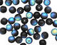 Czech Glass Matte Jet AB Round 6mm
