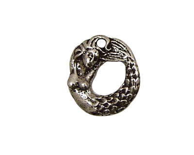 Green Girl Pewter Mermaid Ring 17x20mm