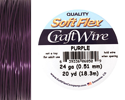 Soft Flex Purple Craft Wire 24 gauge, 20 yards