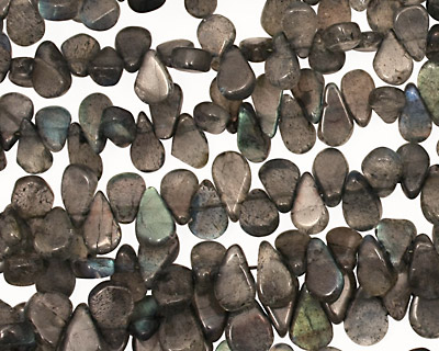 Labradorite Flat Teardrop 4-6x7-10mm