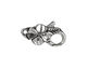 Antique Silver (plated) Floral Lobster Clasp 25x14mm