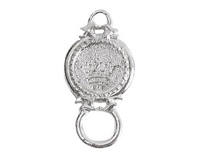 Nunn Design Sterling Silver (plated) Decorative Circle Connector 36x19mm