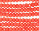 Czech Glass Coral Pink Fire Polished Rondelle 4x5mm