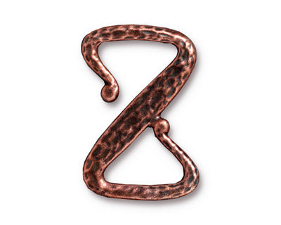 TierraCast Antique Copper (plated) Z Hook Clasp 28x19mm