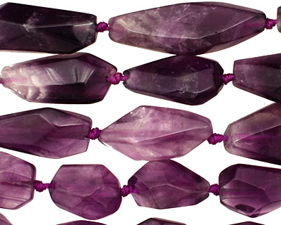 Dogtooth Amethyst Faceted Nugget 14-27x9-10mm