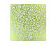 Lillypilly Lime Green Scrolling Vine Anodized Aluminum Sheet 3"x3", 24 gauge