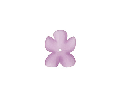 Matte Amethyst Lucite Hibiscus Flower 3x11-14mm