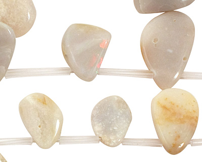 Australian White Opal Freeform Drop 9-19x14-24mm