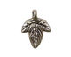Green Girl Pewter Happy Leaf 20x25mm