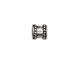Pewter Beaded Barrel (Large Hole) 9mm