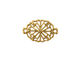 Stampt Antique Gold (plated) Fancy Oval Filigree Connector 20x13mm