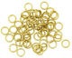 Yellow Anodized Aluminum Jump Ring (Saw Cut) 6mm, 20 gauge (4.1mm inside diameter)