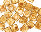 Czech Glass Matte Opaque White Picasso Square 9mm