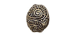 Green Girl Pewter Swirly Pebble 20x17mm