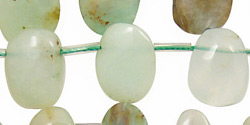 Peruvian Blue Opal Freeform Oval Drops 10-15x15-18mm