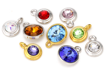 Crystal Bezel Charms