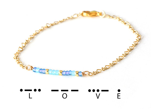 Love Morse Code Bracelet