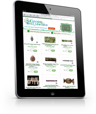 Big Green Bead Machine on a Tablet