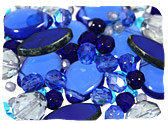 Blue & Aqua Czech Glass Beads