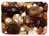 Brown Czech Glass Beads