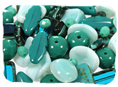 Turquoise & Teal Czech Glass Beads