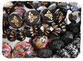 Black Czech Glass Beads