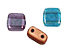 Czech Glass Square Tile (2-hole) Beads