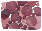 Purple Tumbled & Matte Glass Beads