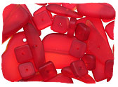 Red Tumbled & Matte Glass Beads